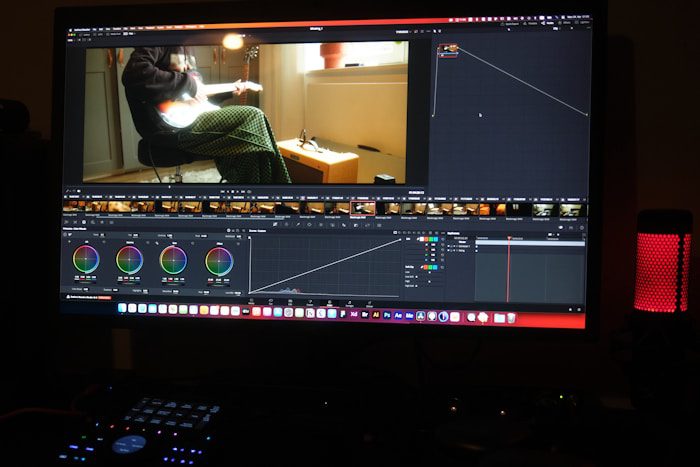 a computer screen with a picture of a person on it