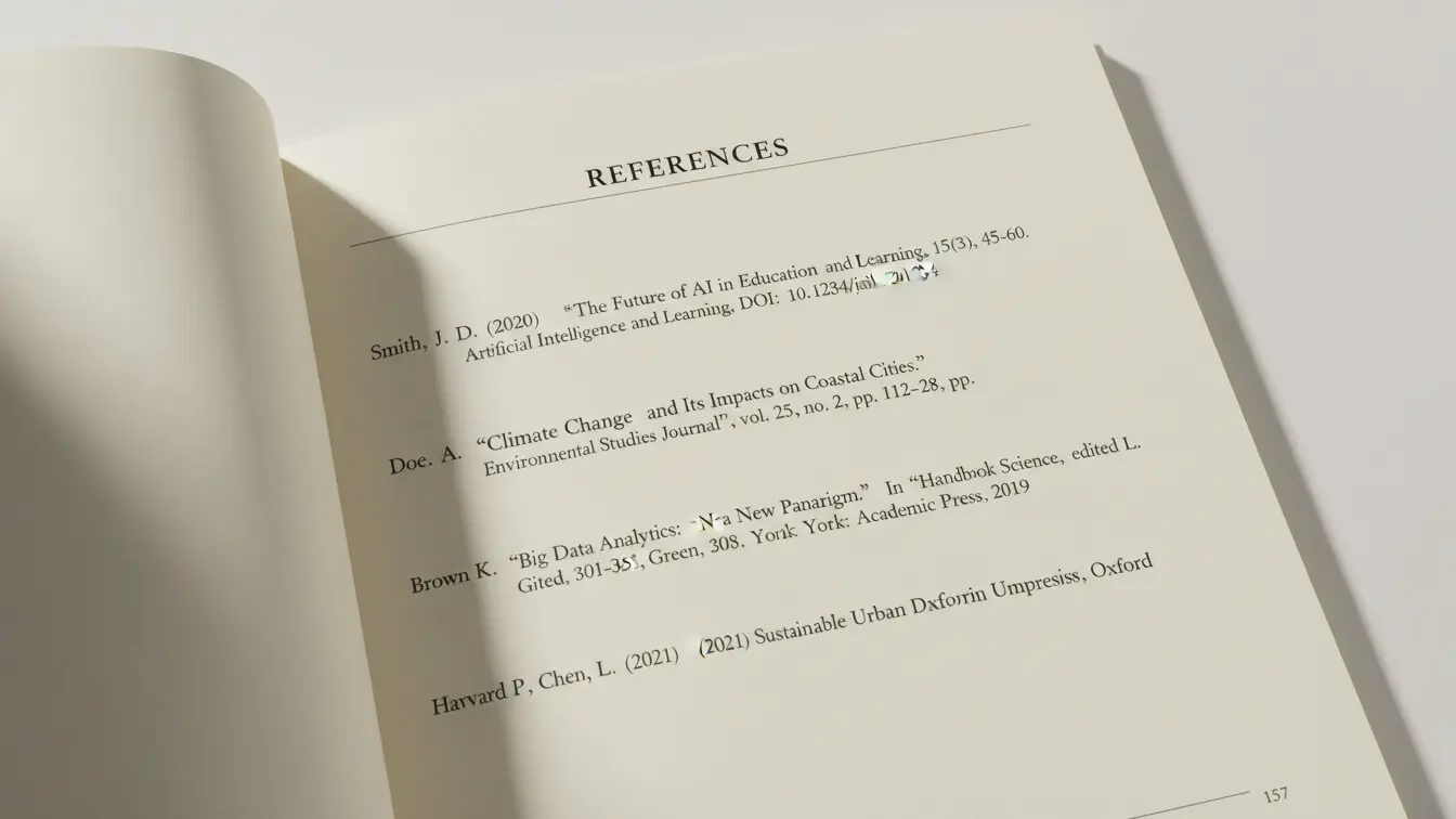 A book opened to a references page, listing four academic citations in standard APA format under the heading REFERENCES, illustrates how to format APA references accurately. Uploaded on aifreeforever.com