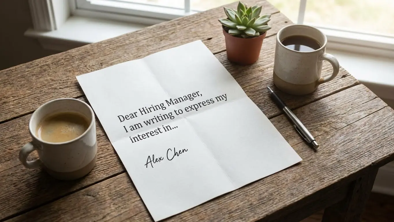 professional cover letter example showing proper formatting and structure for job applications