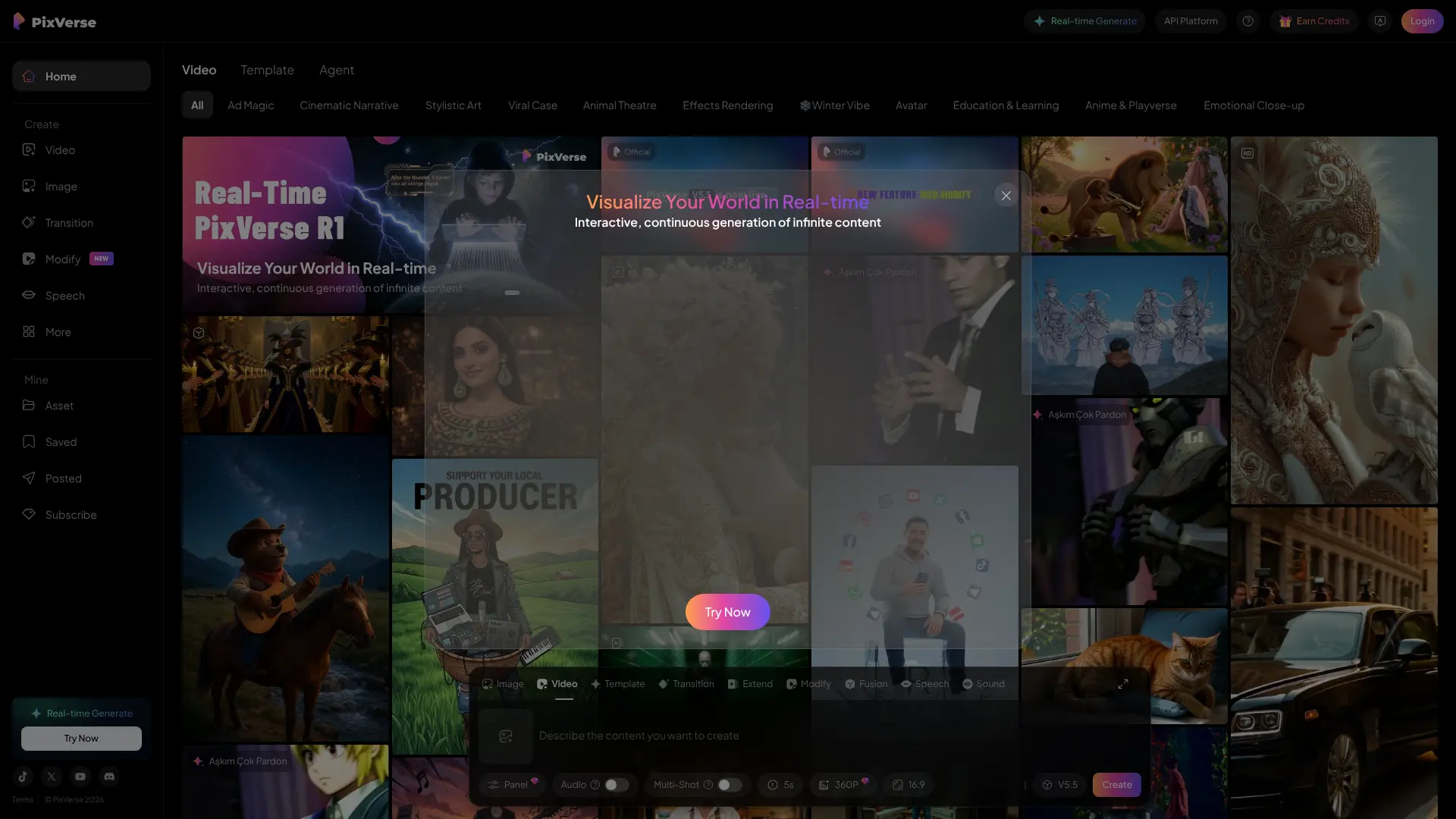 Screenshot of 15. PixVerse v5