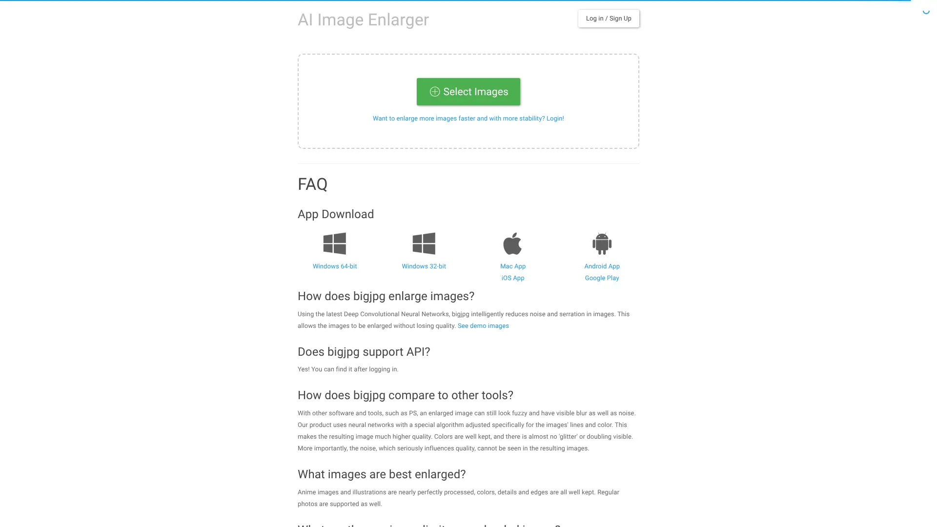 Screenshot of 11. Bigjpg