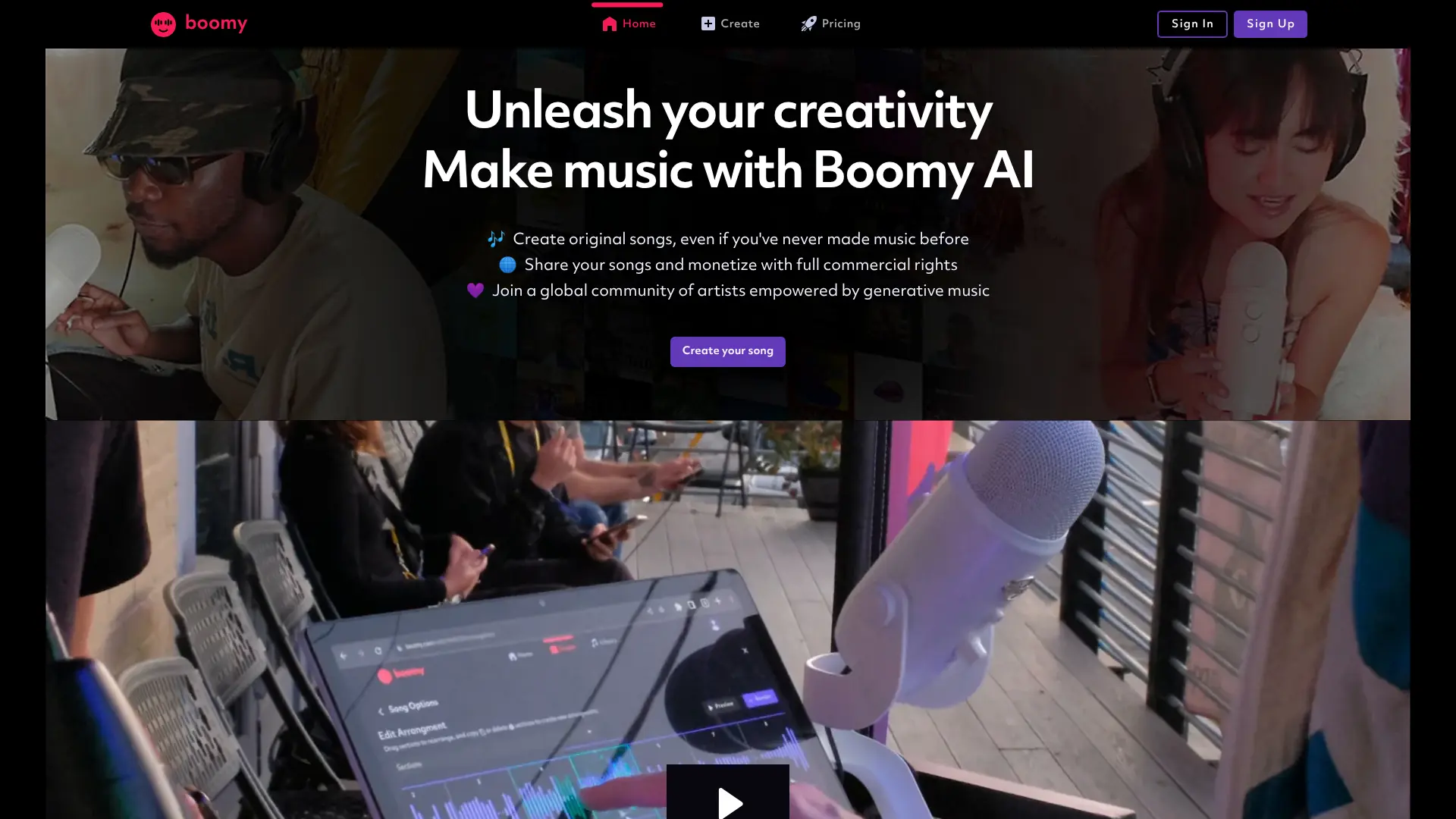 Screenshot of 16. Boomy