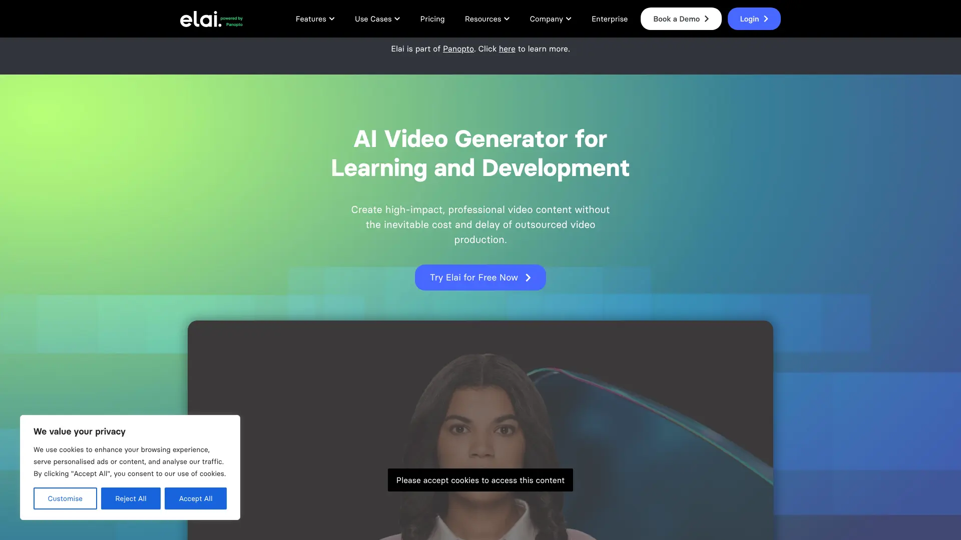 Screenshot of 7. Elai.io