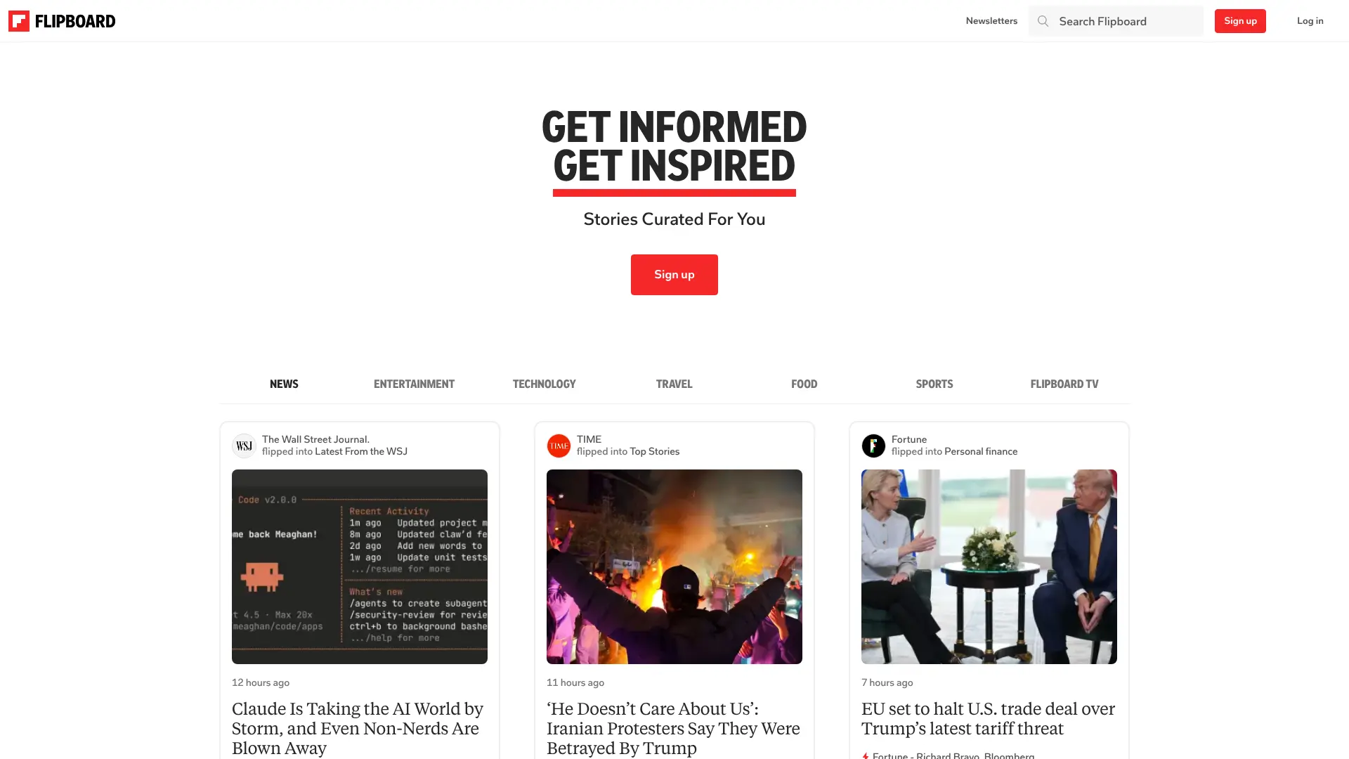 Screenshot of 3. Flipboard