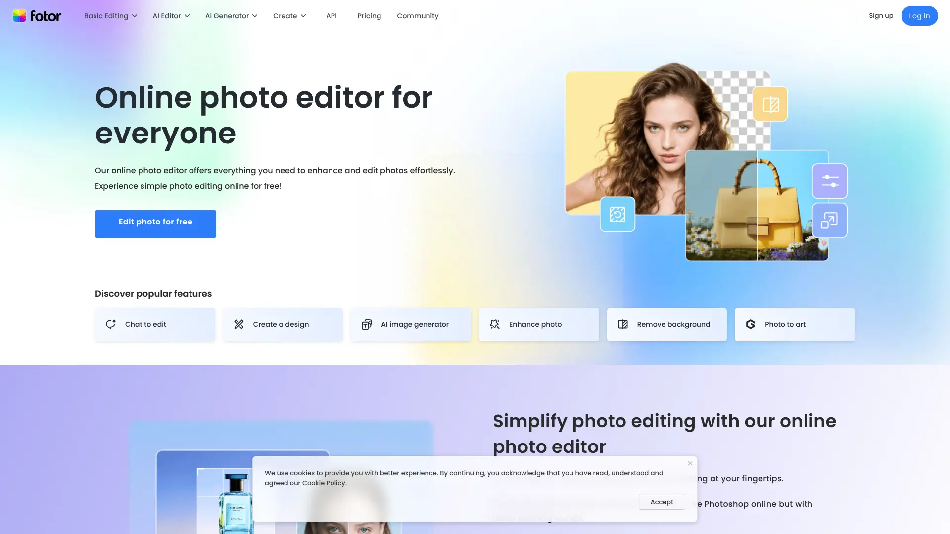 Screenshot of 1. Fotor AI Headshot Generator