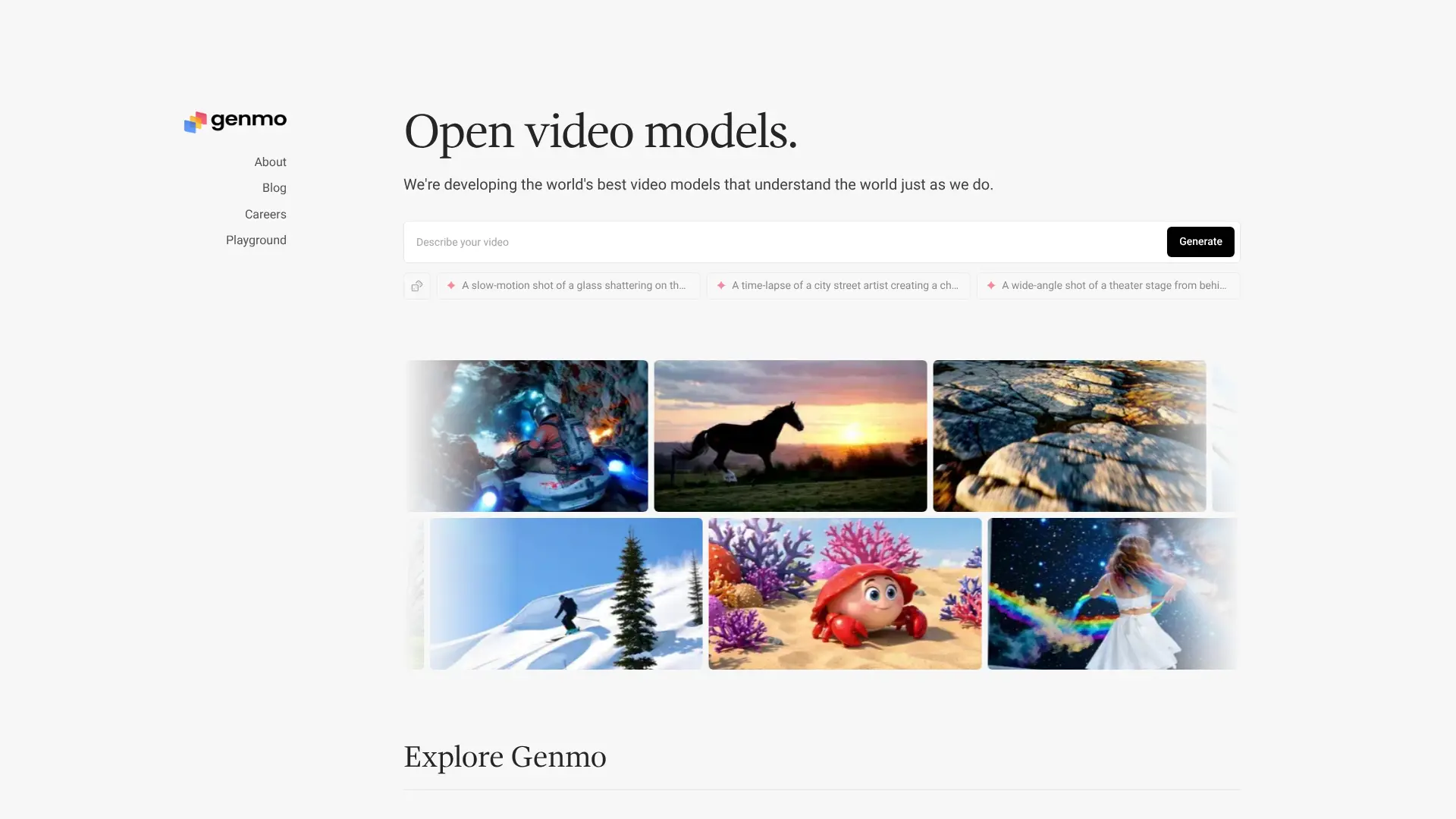 Screenshot of 16. Genmo Mochi 1