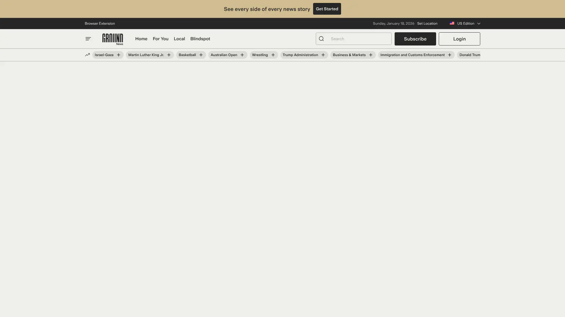 Screenshot of 7. Ground News