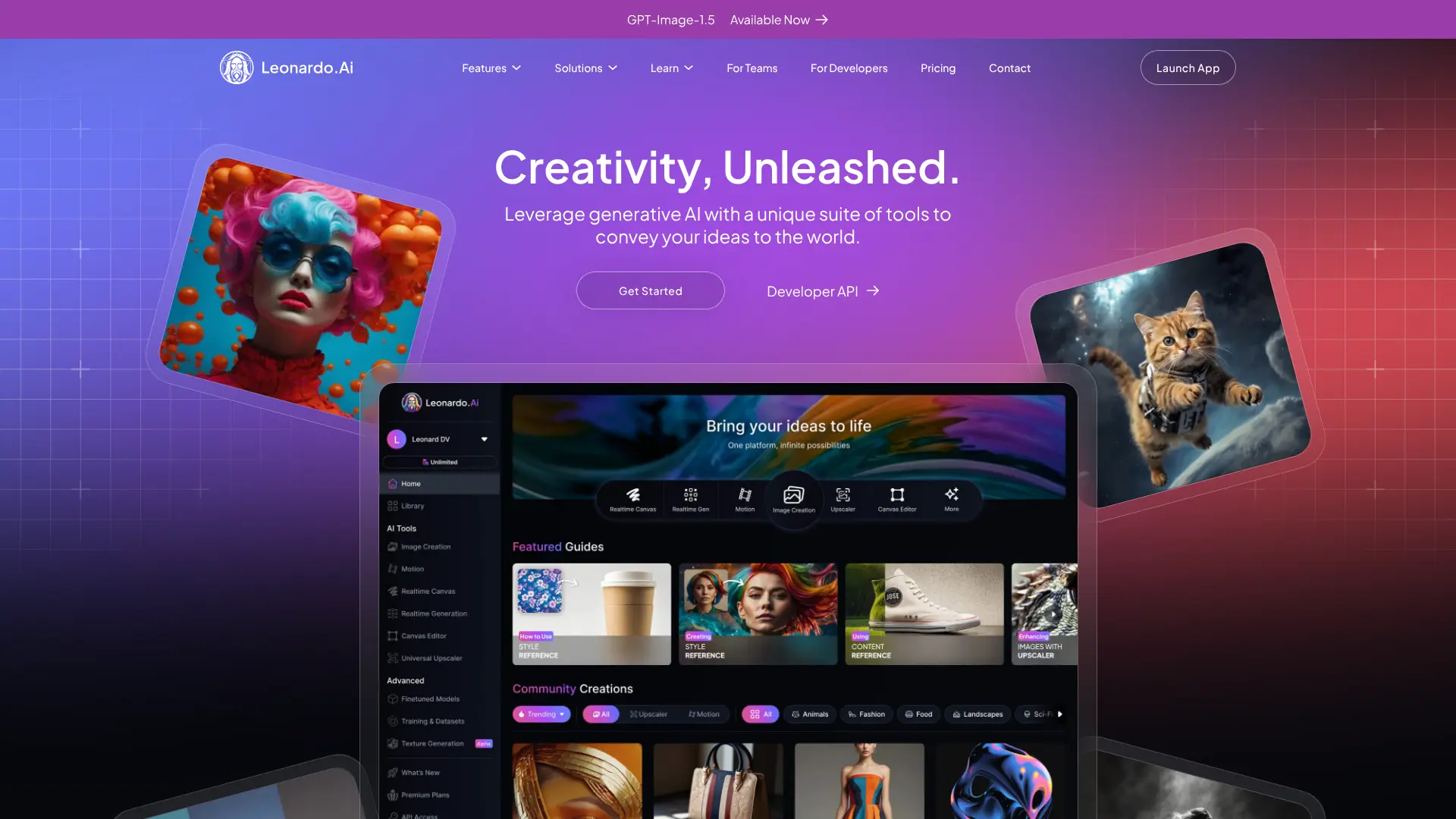 Screenshot of 10. Leonardo AI