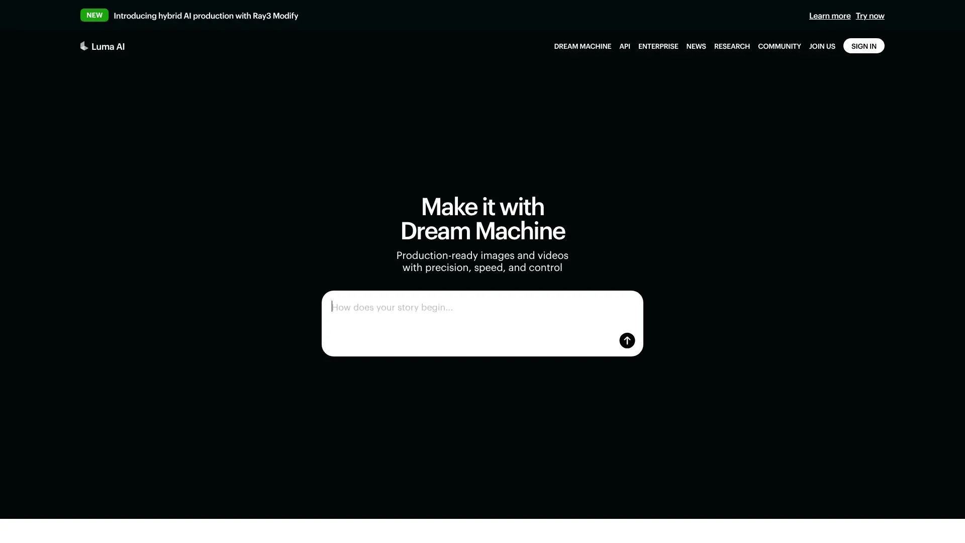 Screenshot of 11. Luma Dream Machine Ray3