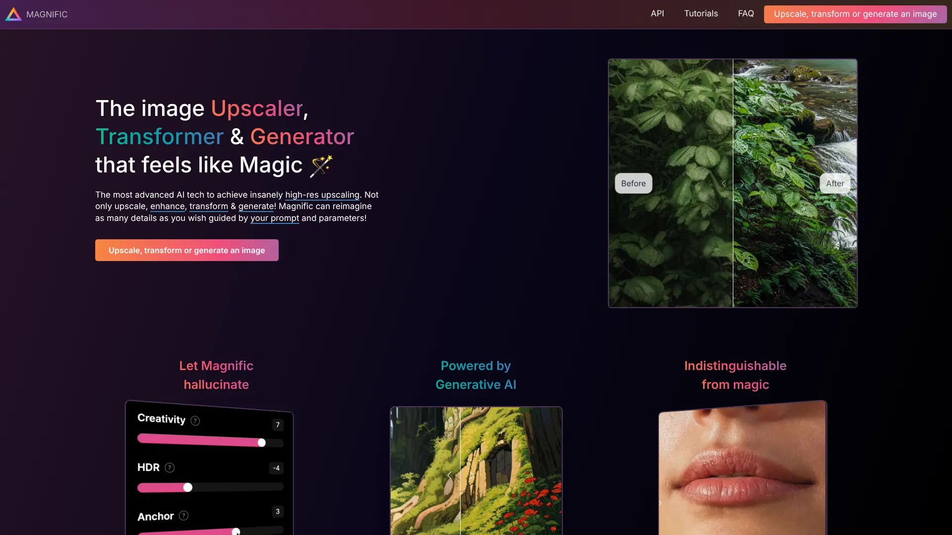 Screenshot of 6. Magnific AI