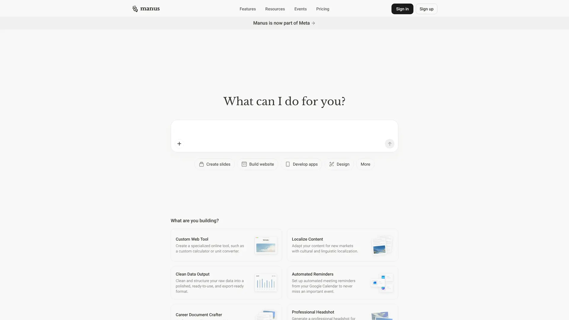 Screenshot of 1. Manus AI Slides