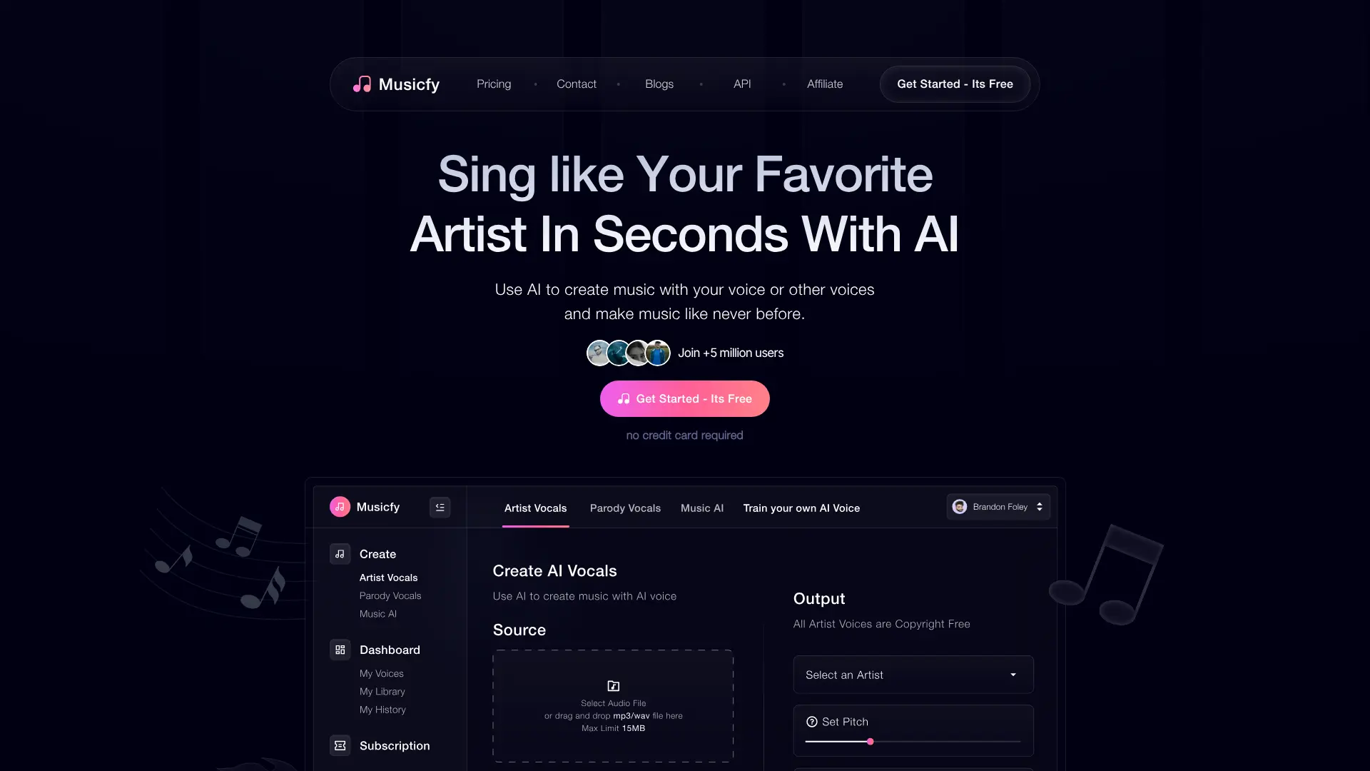 Screenshot of 8. Musicfy