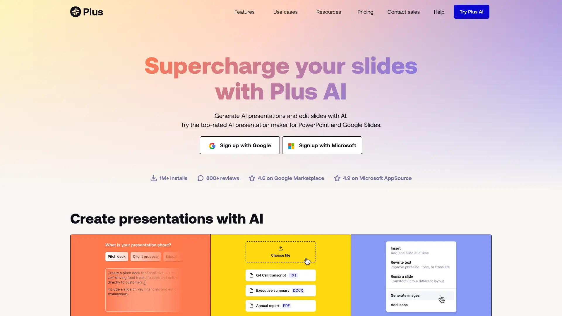 Screenshot of 4. Plus AI