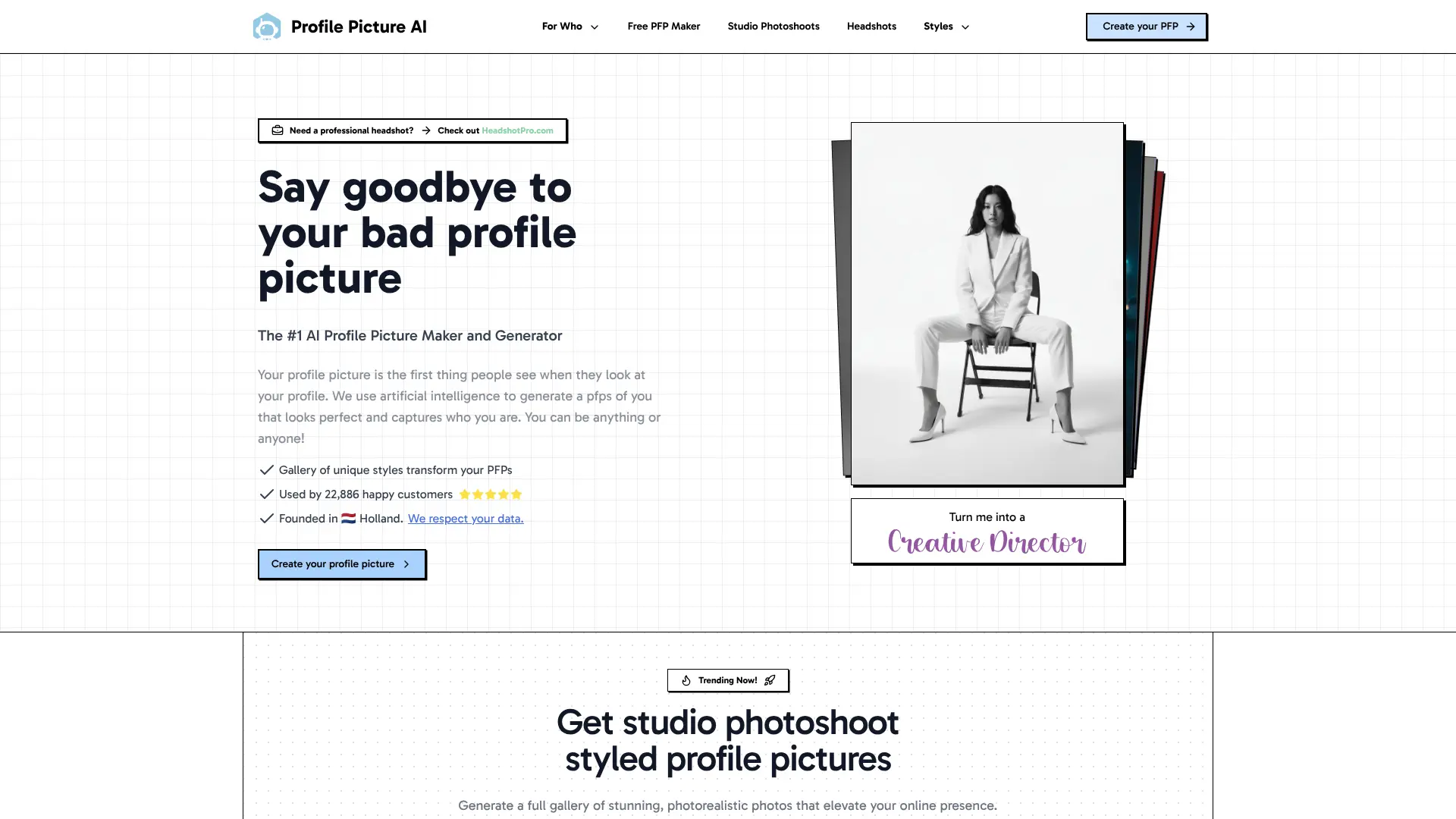 Screenshot of 2. ProfilePicture.AI