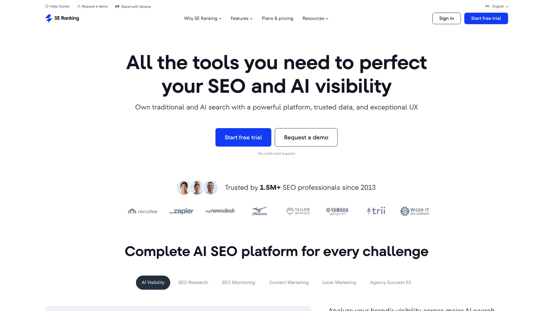 Screenshot of 18. SE Ranking - Complete SEO Suite