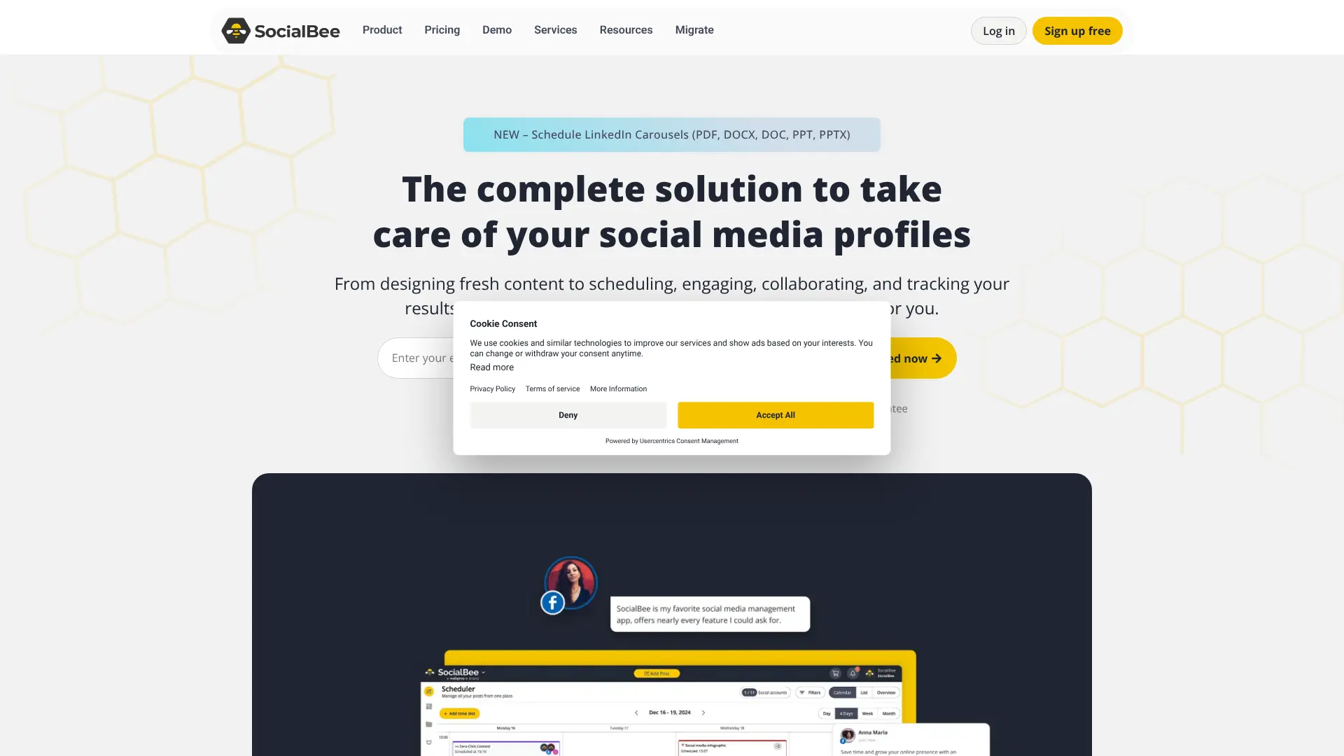 Screenshot of 18. SocialBee