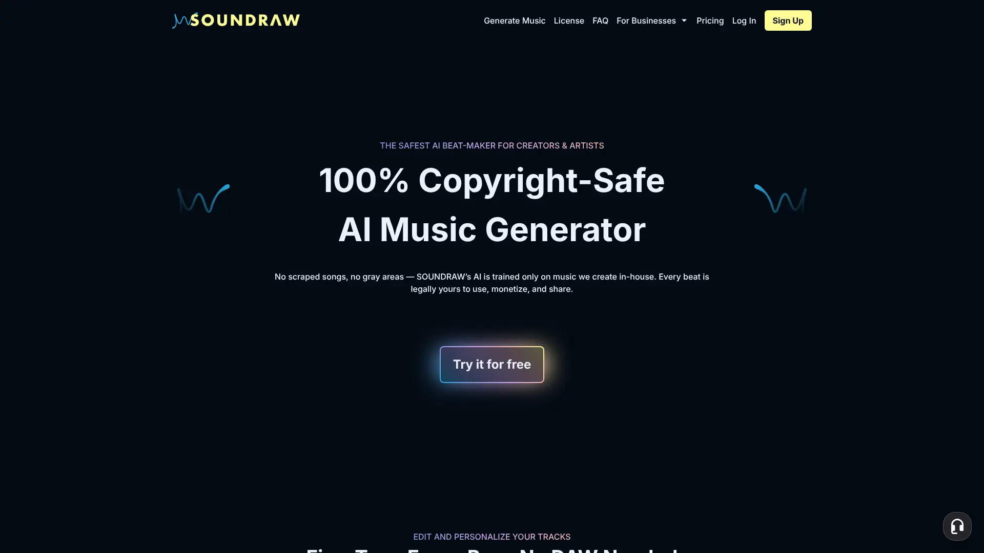 Screenshot of 5. Soundraw