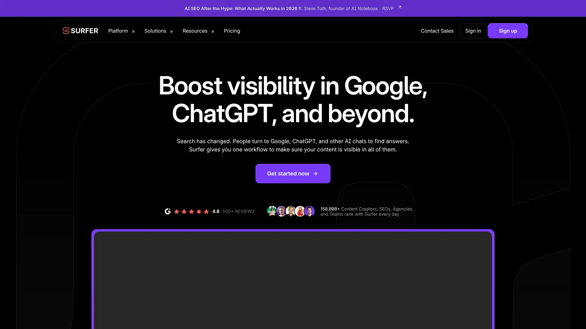 Screenshot of 3. Surfer SEO - Content Optimization Tool