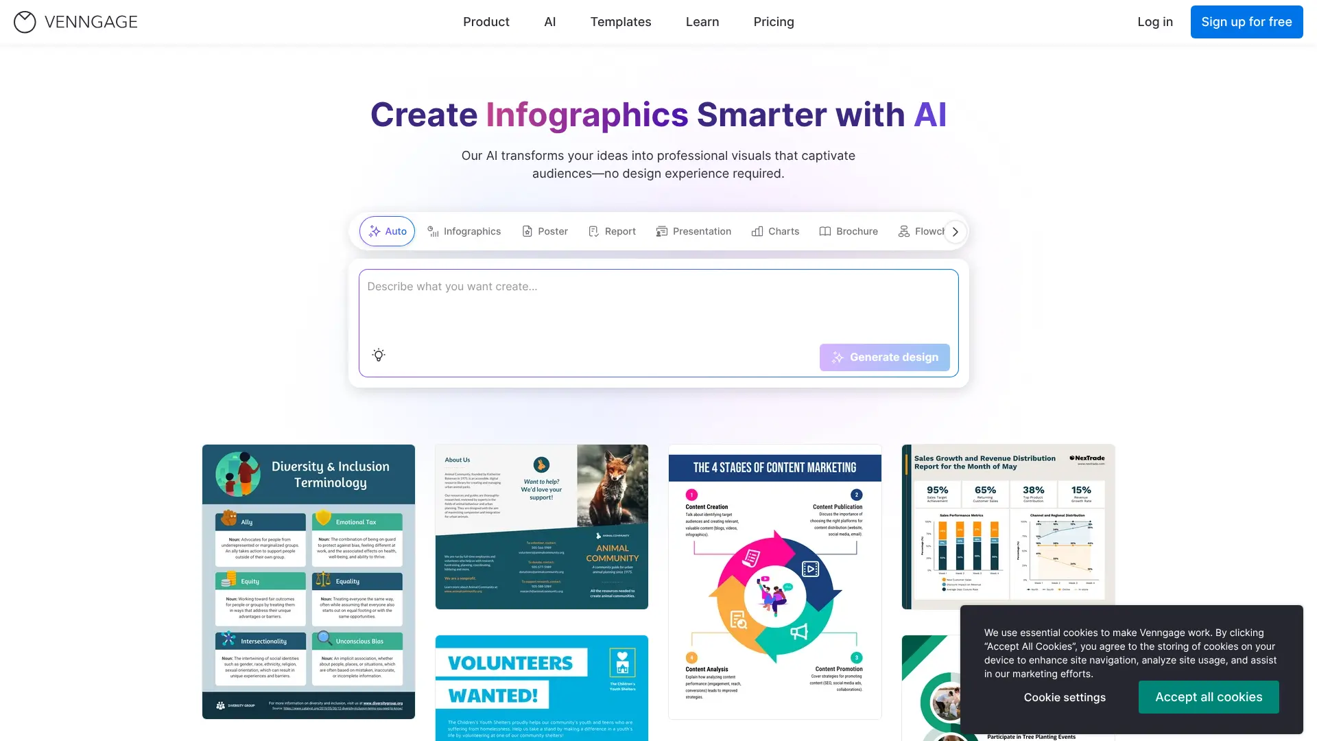 Screenshot of 5. Venngage AI Newsletter Generator