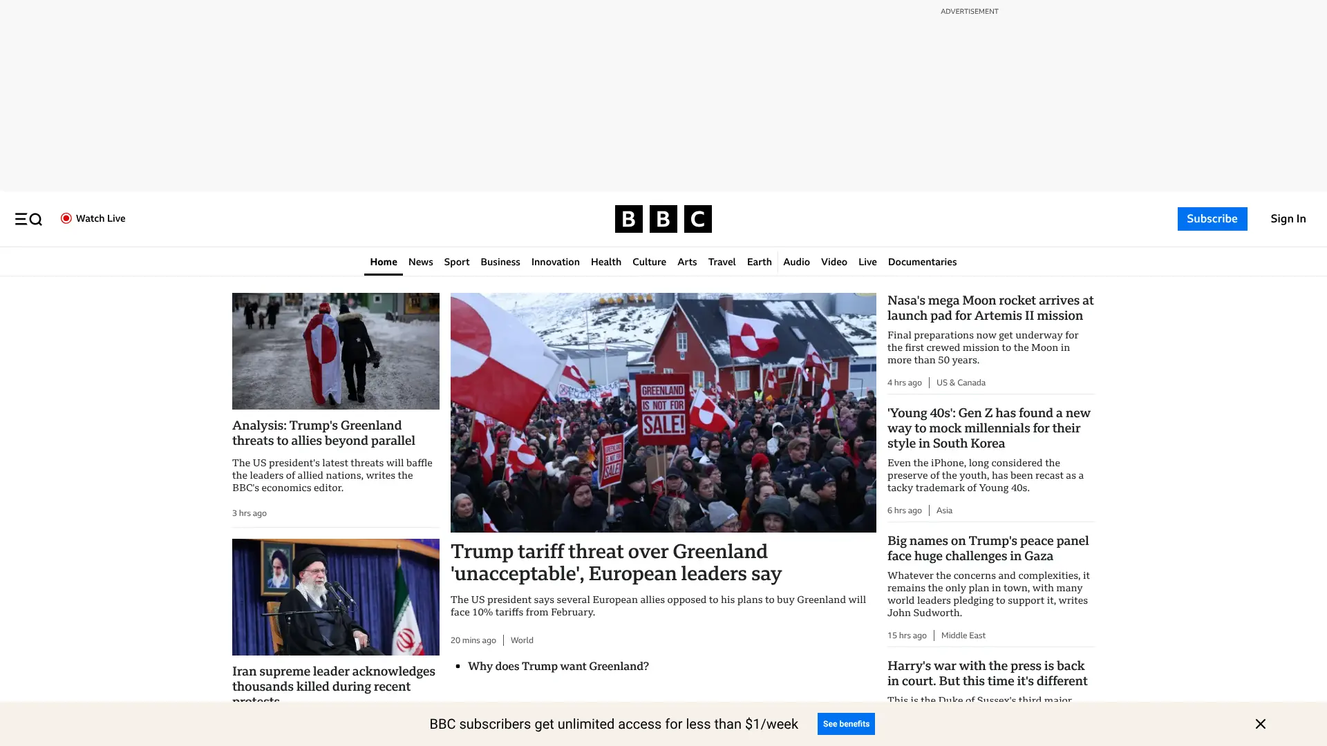 Screenshot of 13. BBC News