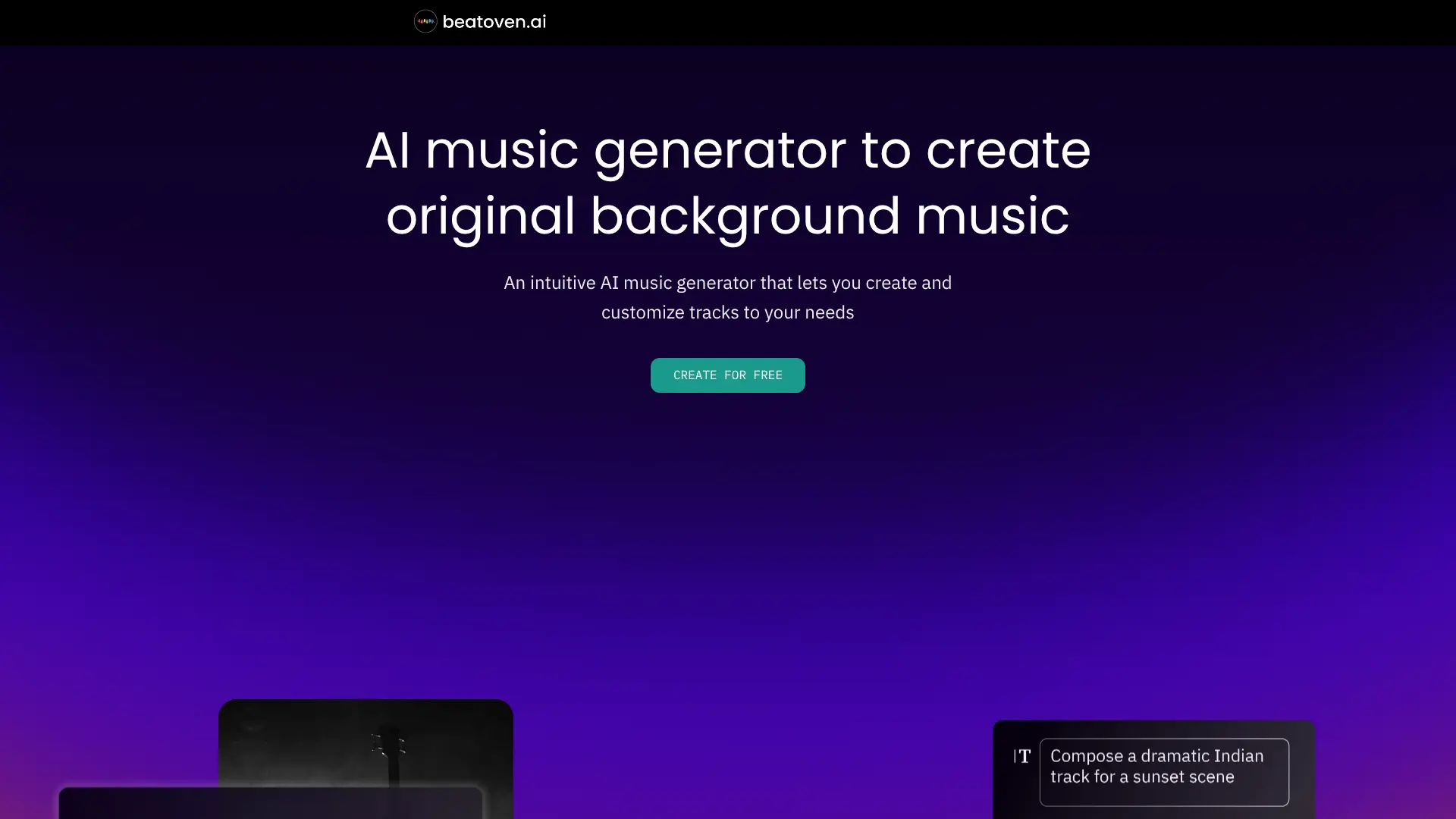 Screenshot of 6. Beatoven.ai