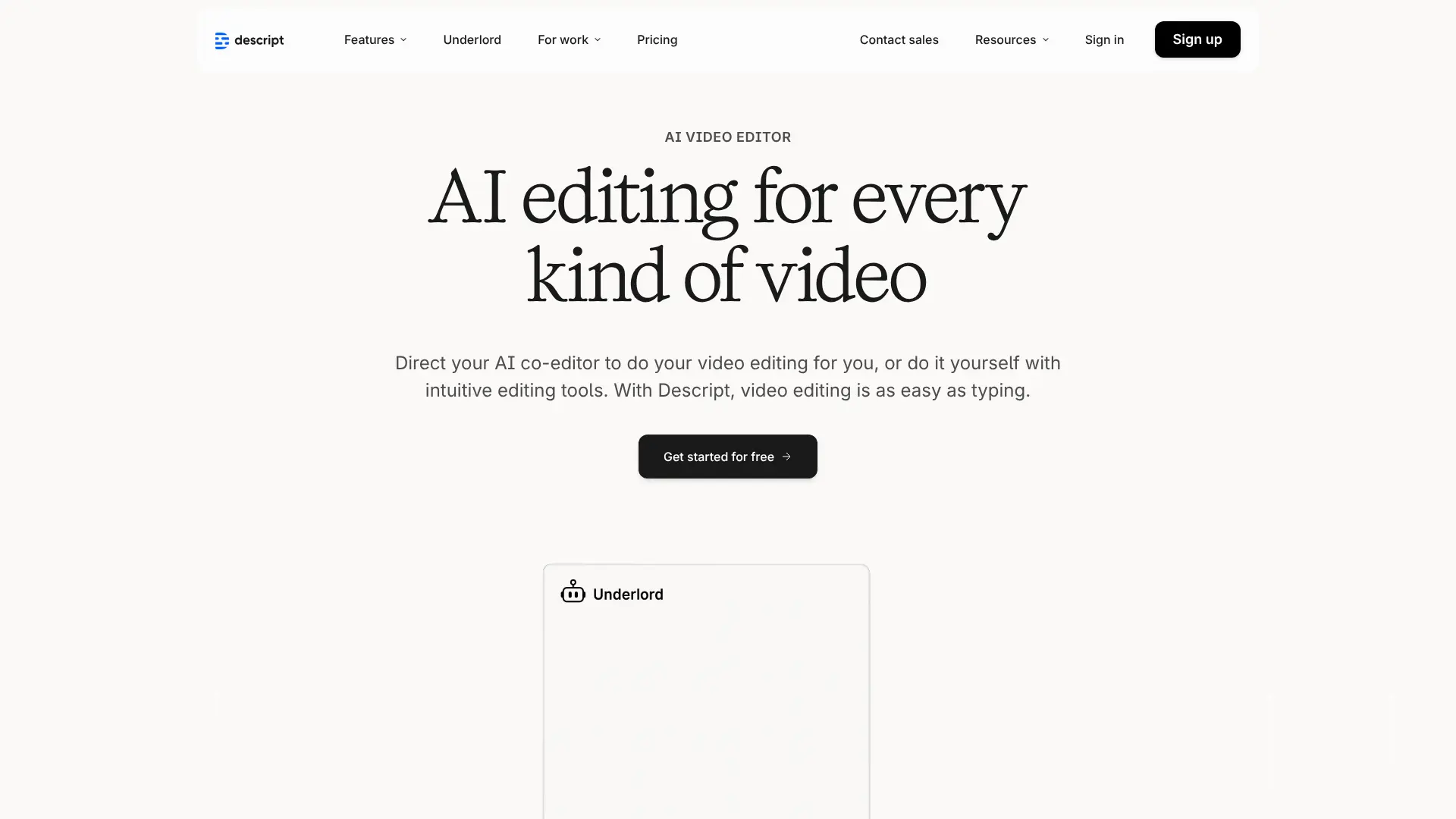 Screenshot of 8. Descript