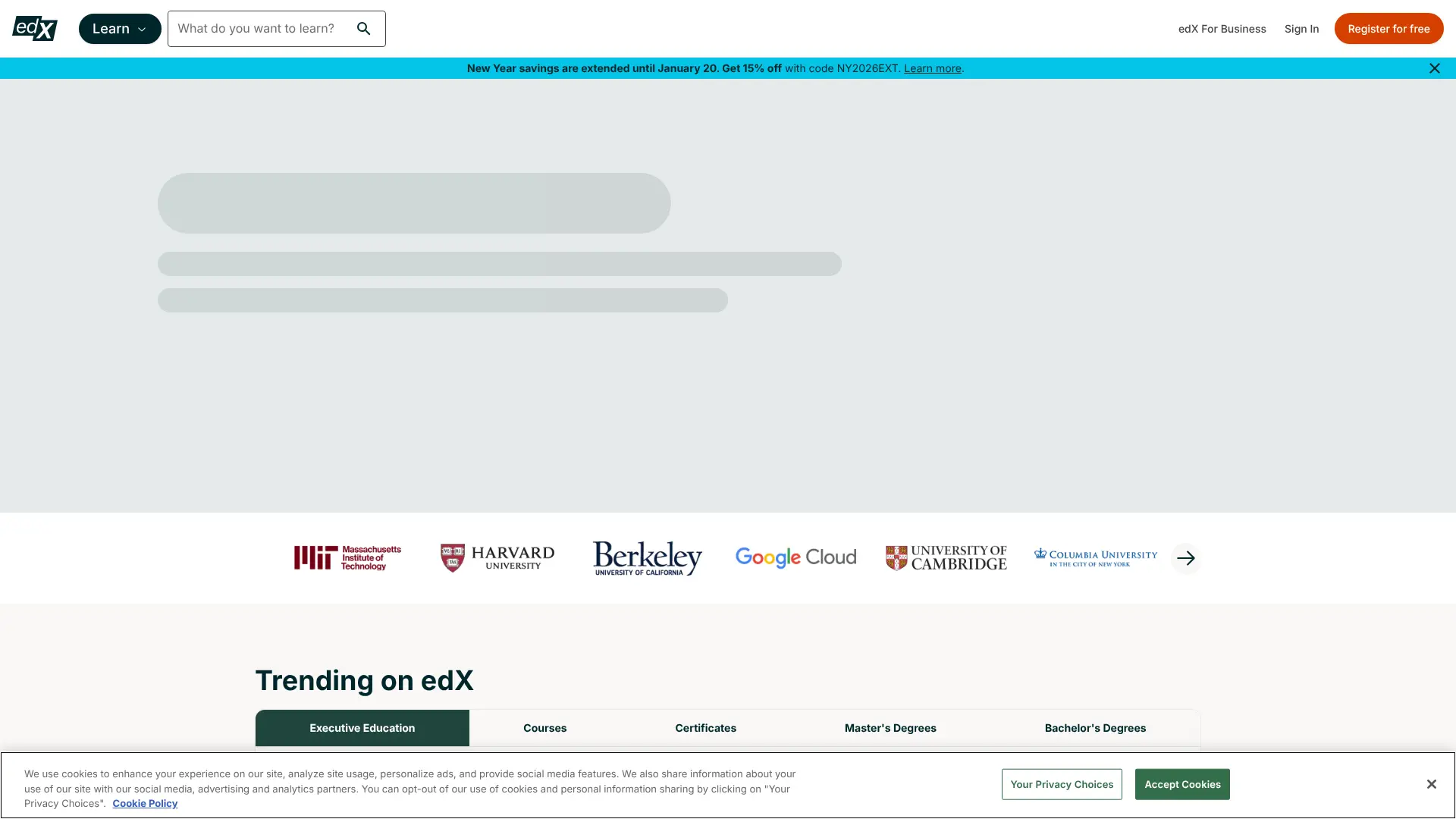 Screenshot of 4. edX – University Courses from Harvard and MIT