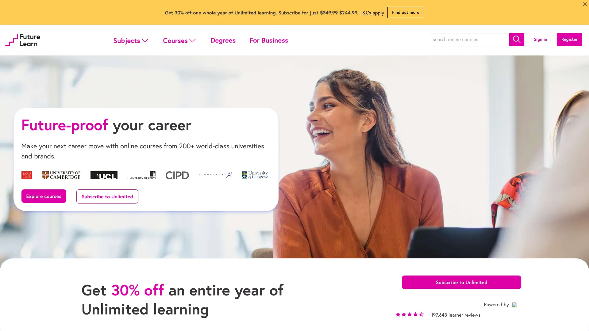 Screenshot of 7. FutureLearn – Social Learning from Top Universities