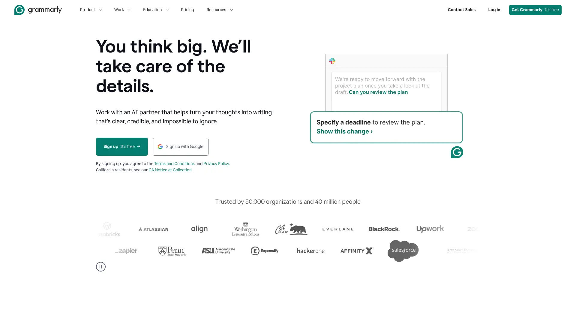 Screenshot of 9. Grammarly