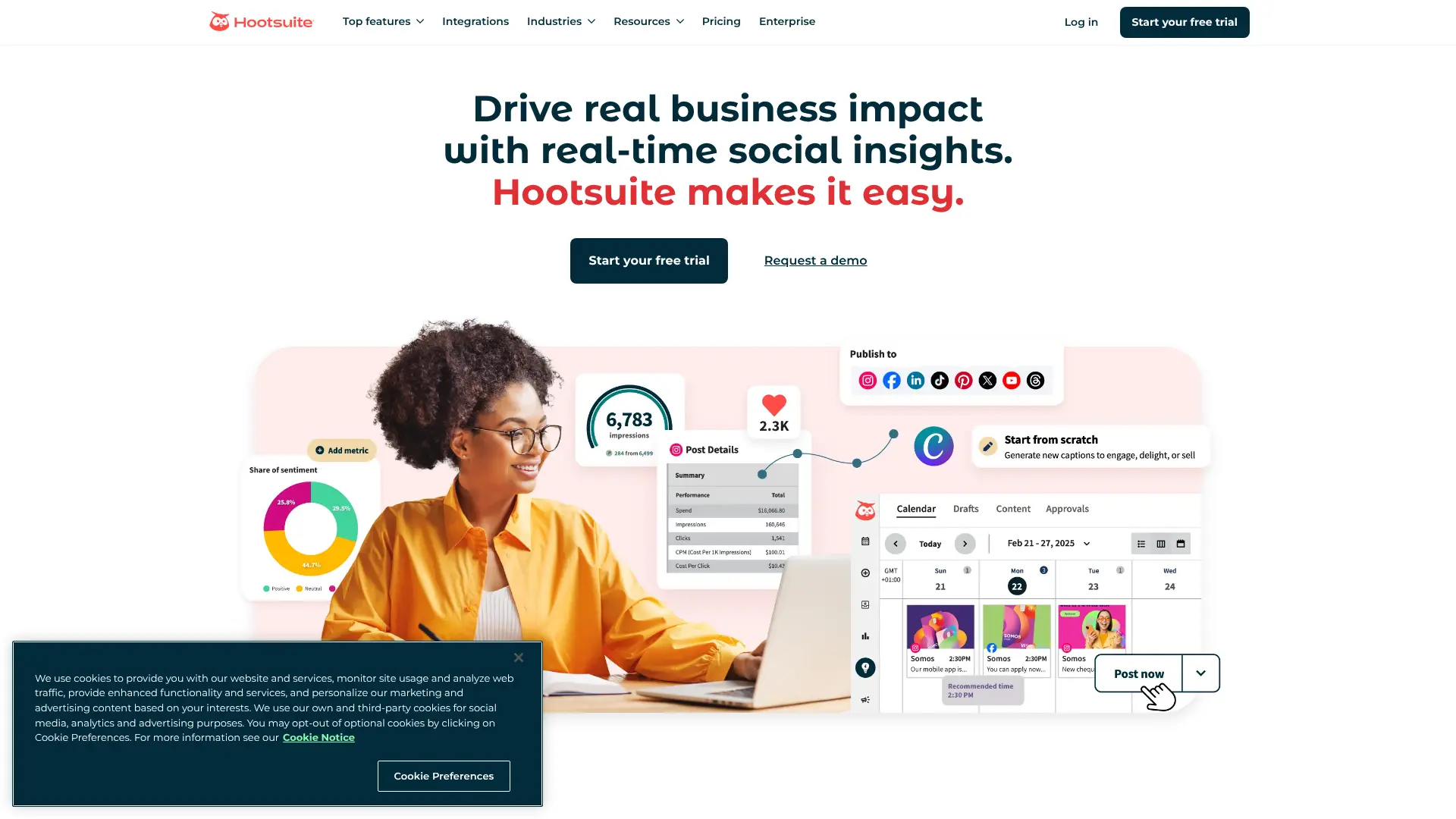 Screenshot of 5. Hootsuite OwlyWriter AI