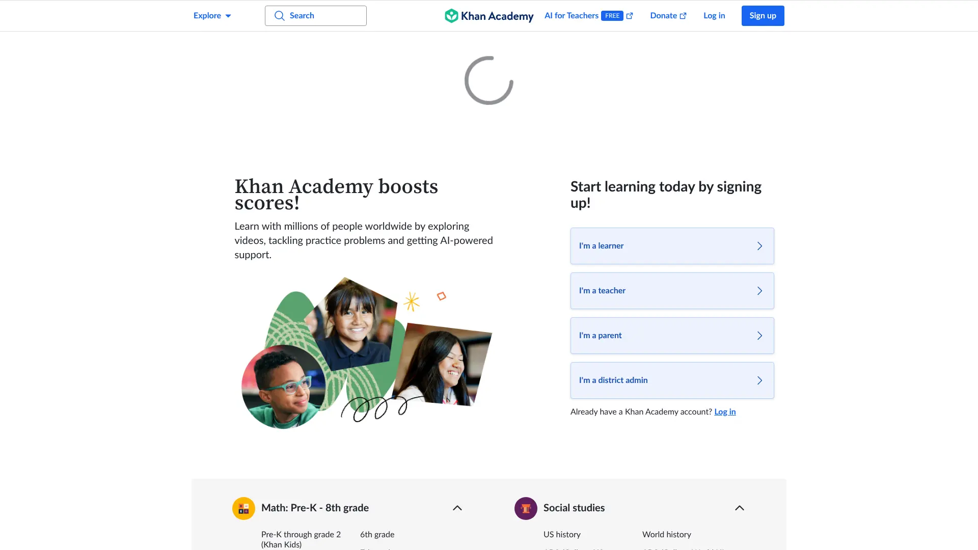 Screenshot of 1. Khan Academy – Free Learning for Everyone