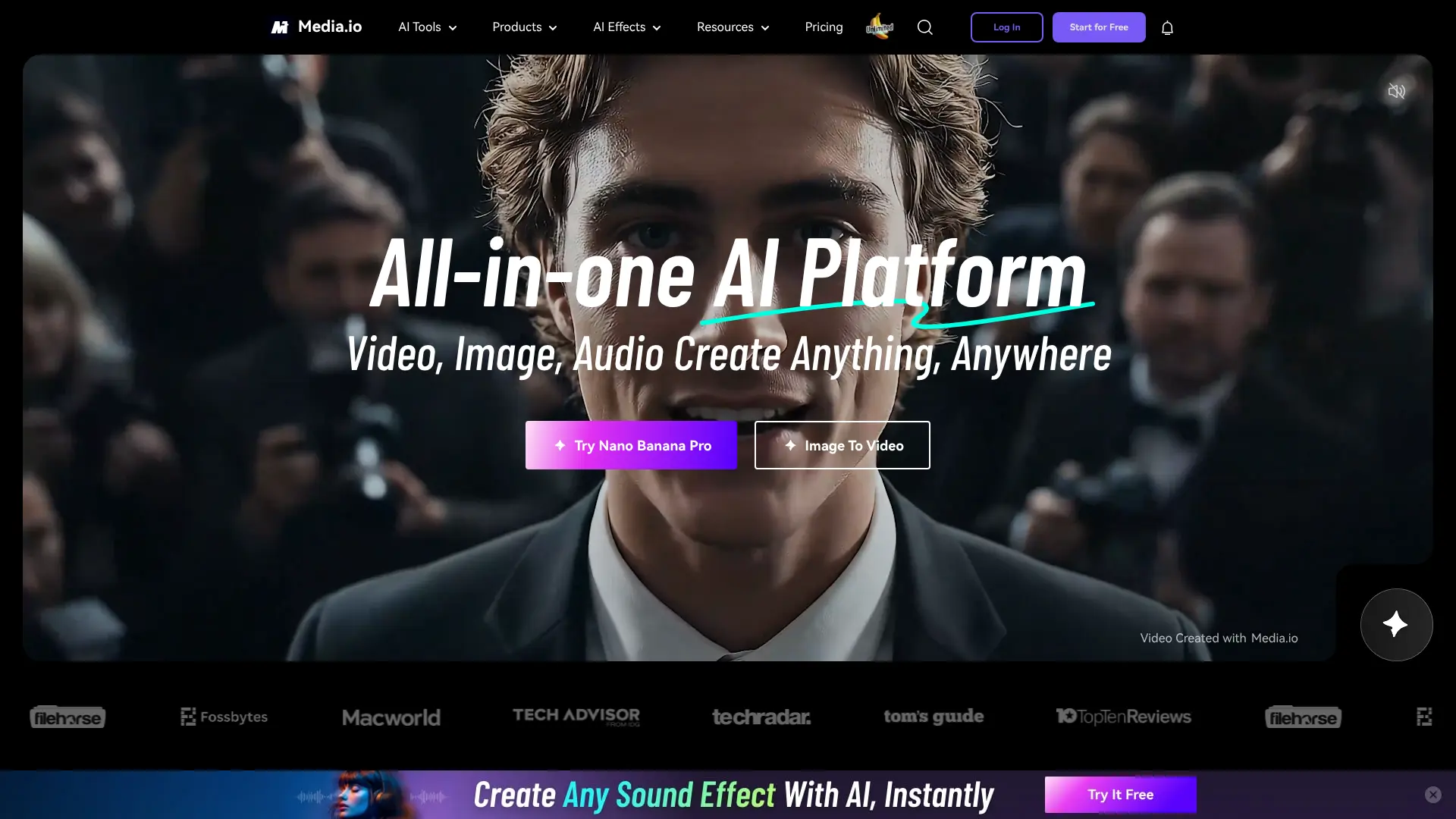 Screenshot of 15. Media.io – AI Image Upscaler