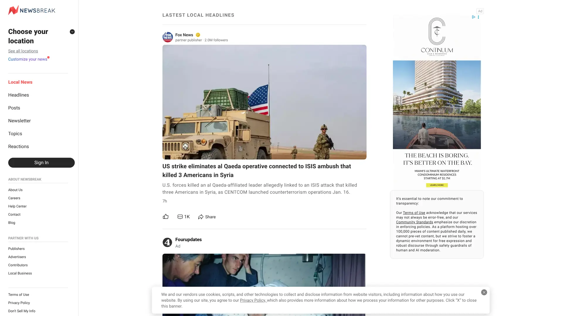 Screenshot of 8. NewsBreak