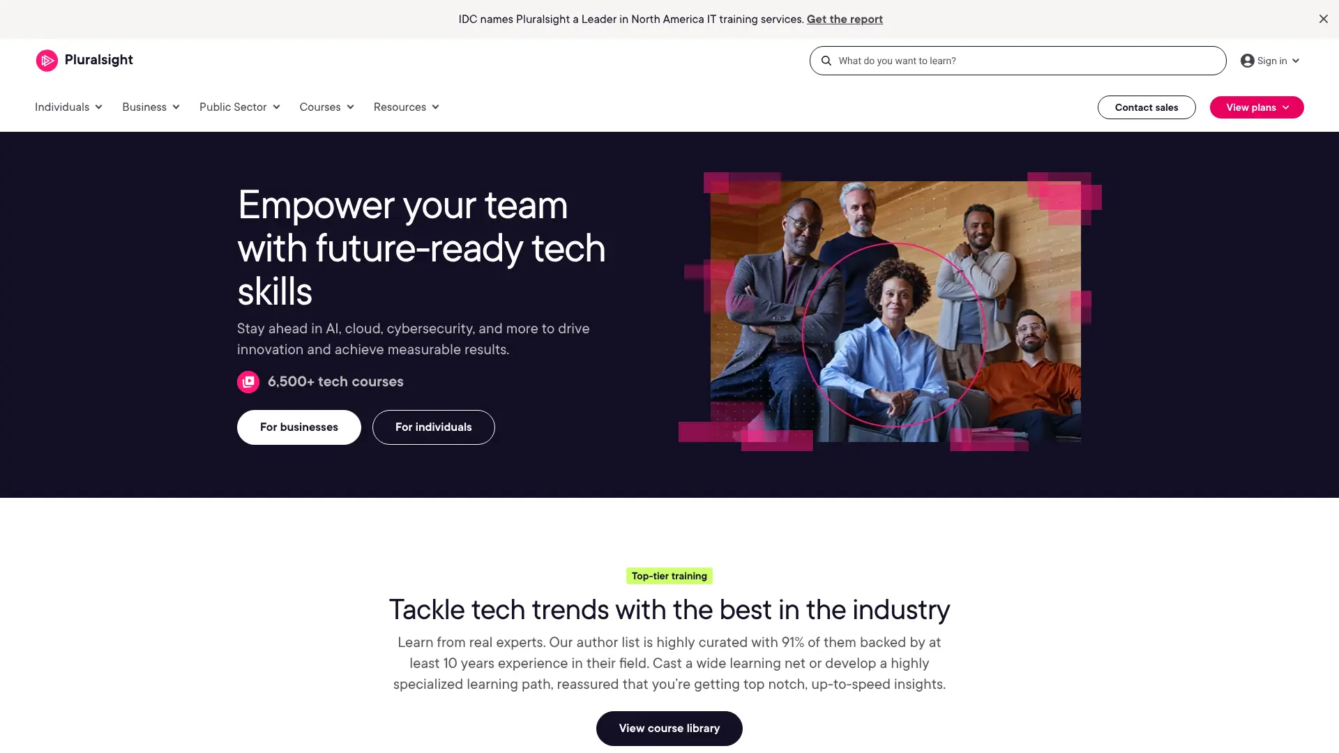 Screenshot of 11. Pluralsight – Tech Skills for IT Professionals