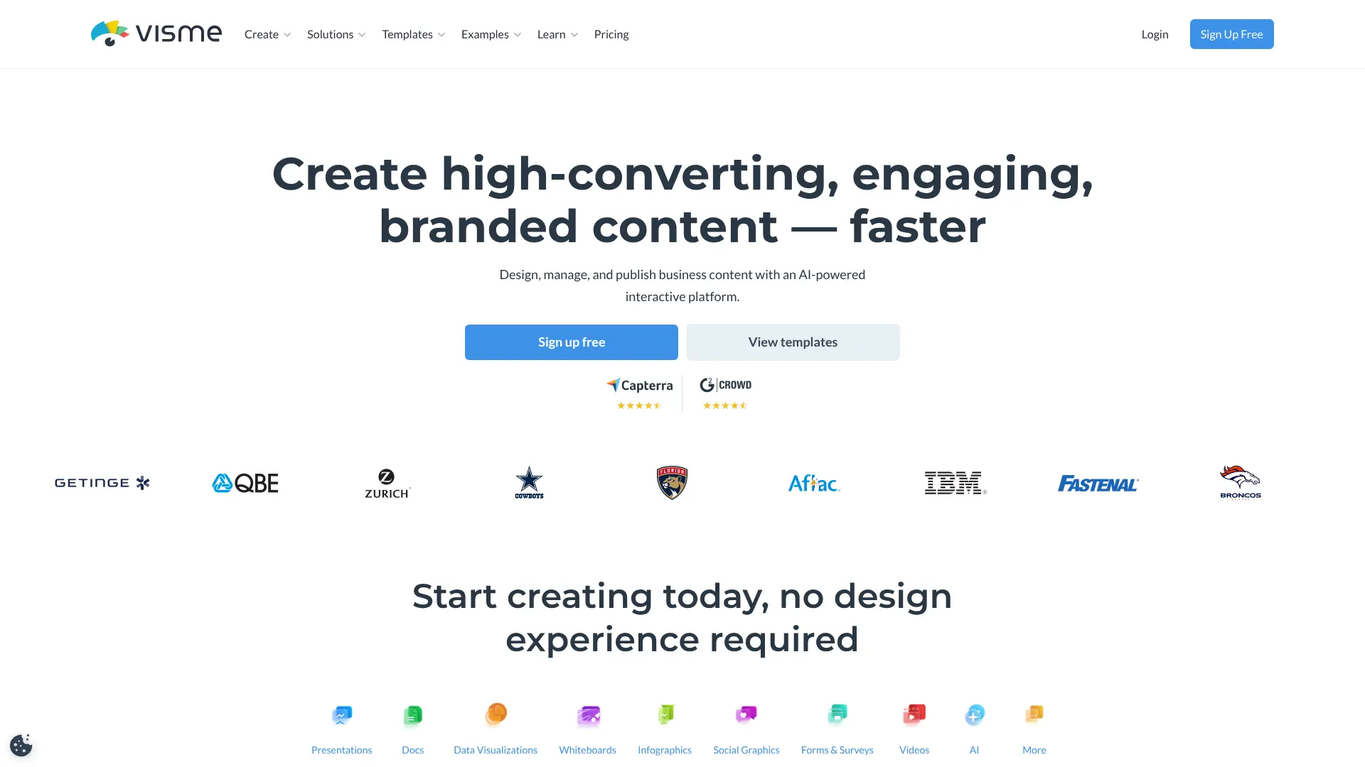 Screenshot of 14. Visme AI Presentation Maker
