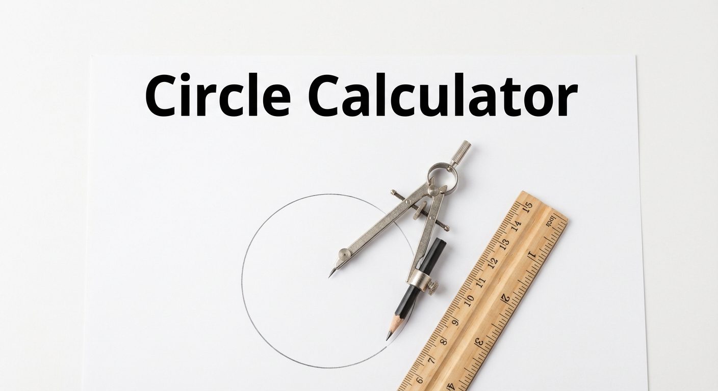 Circle formulas diagram showing area, circumference, diameter and radius relationships