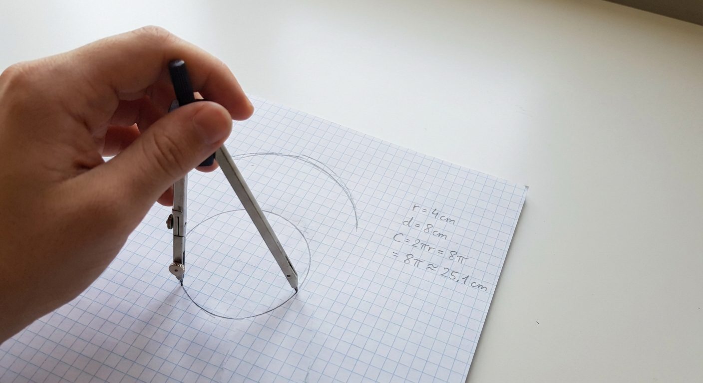 How to find circle area from diameter and from circumference
