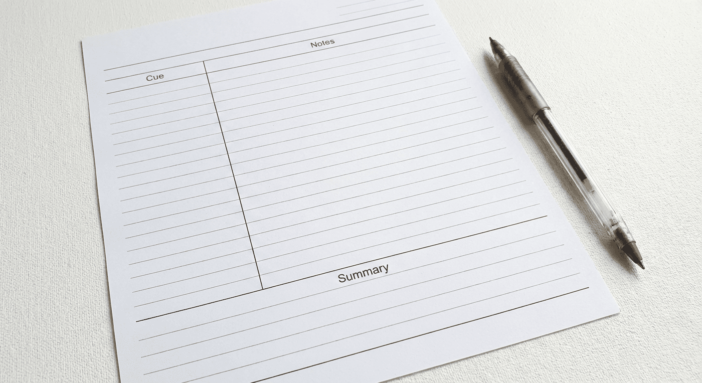 Cornell Notes AI for Test Prep