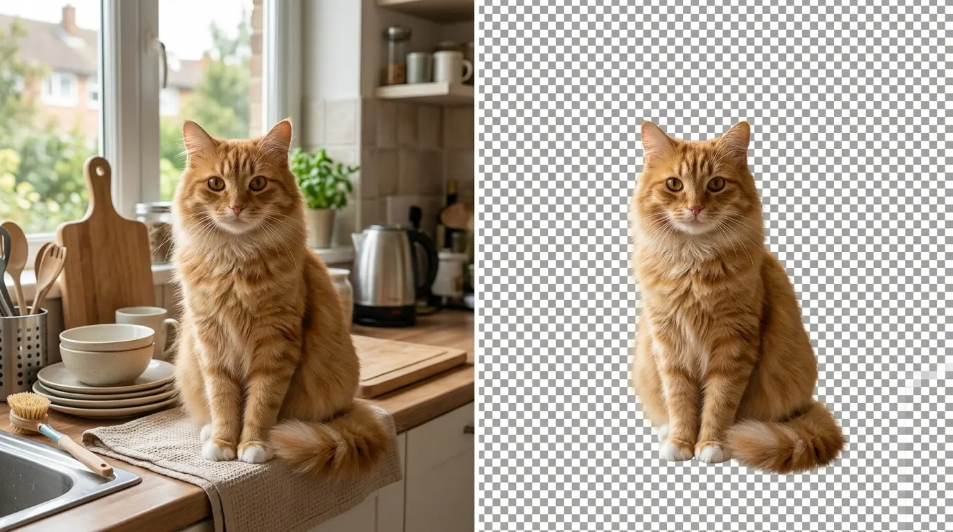 Tips for best background removal results - before and after example
