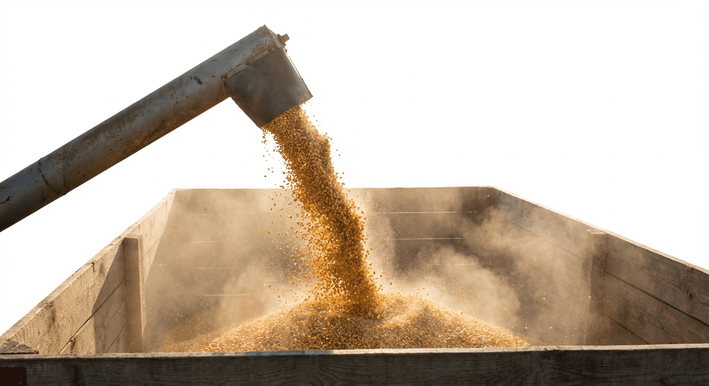 Bushel weights by grain type including corn, wheat, soybeans, and oats