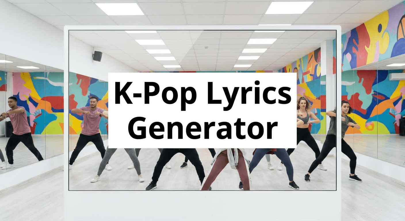K-Pop lyrics generator for boy group, girl group, ballad and EDM styles