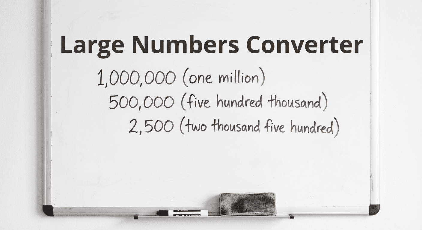Large number names and their values reference