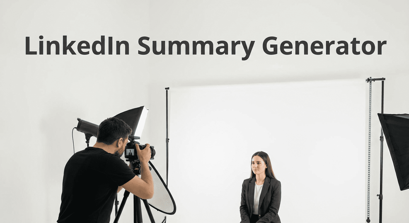 LinkedIn Summary Generator tool interface