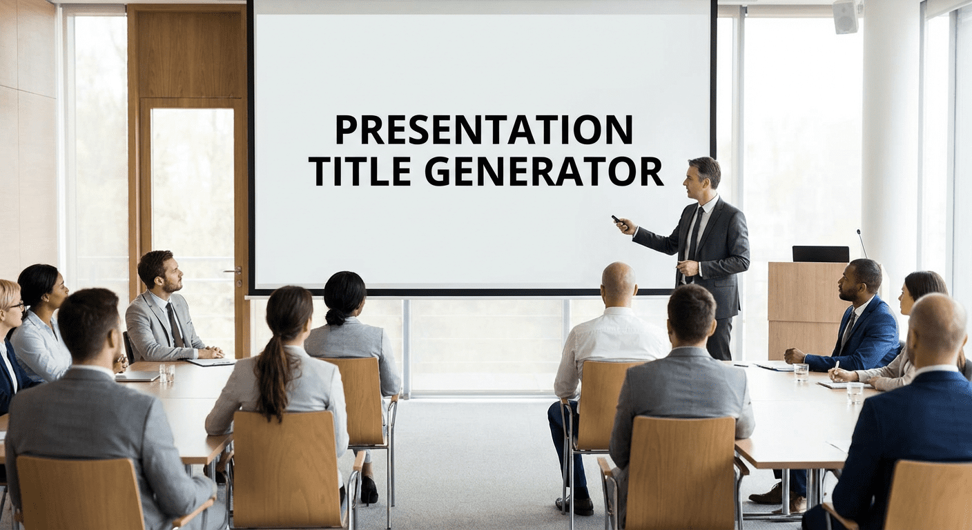 AI presentation title generator for PowerPoint, keynotes and slide decks