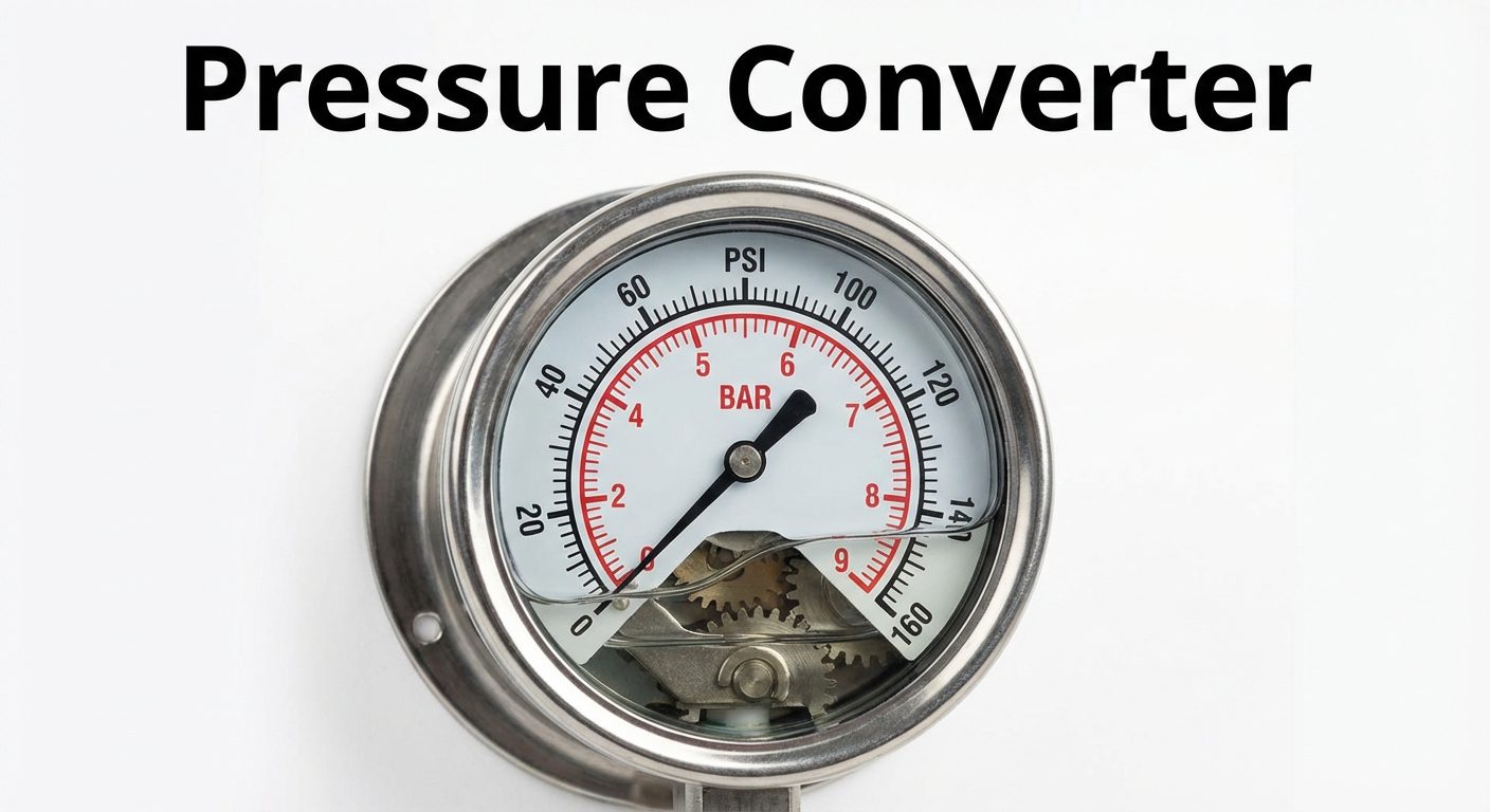 Pressure units explained including PSI, inWC, bar, atm, kPa, and mmHg
