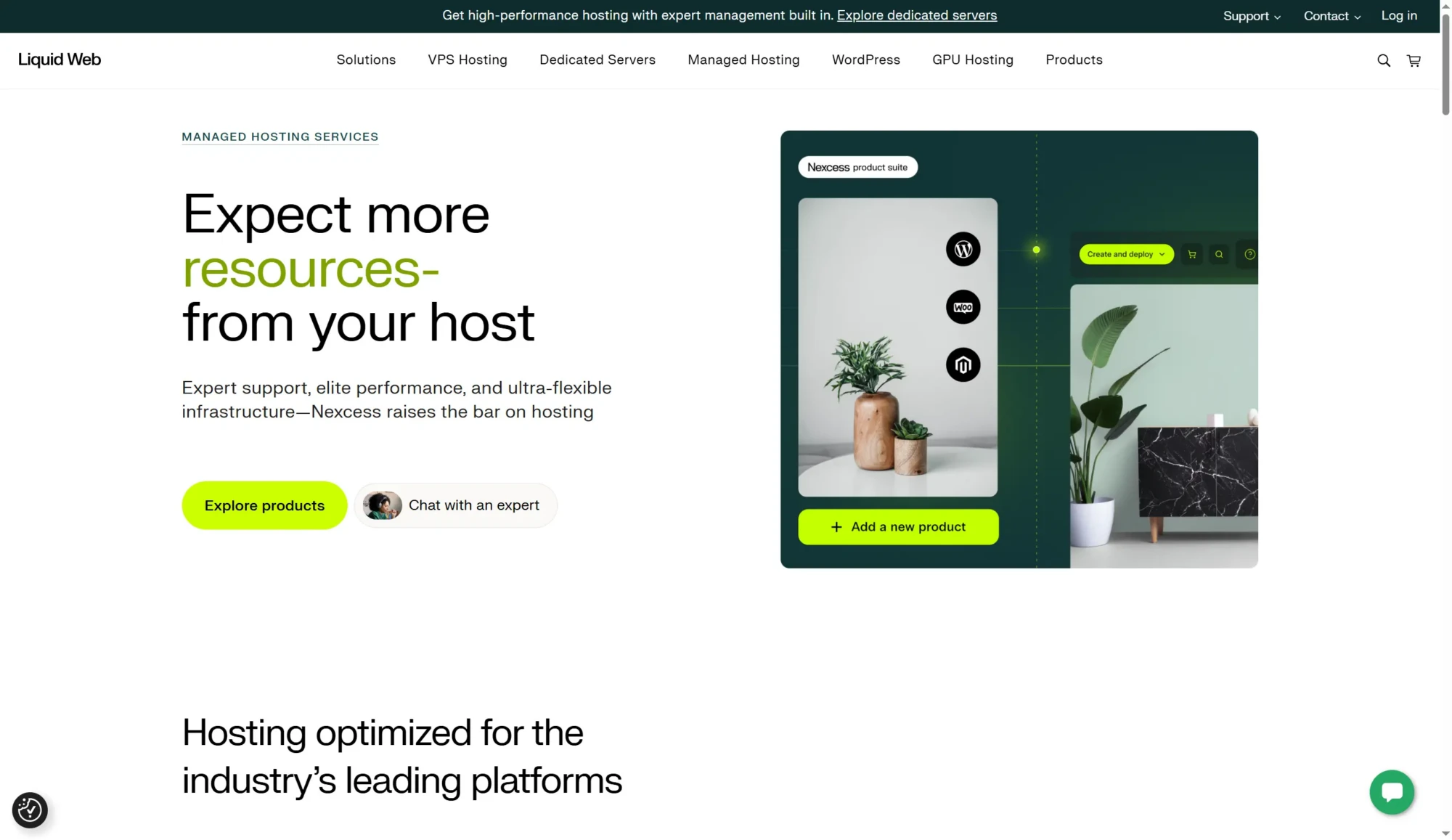 Nexcess screenshot