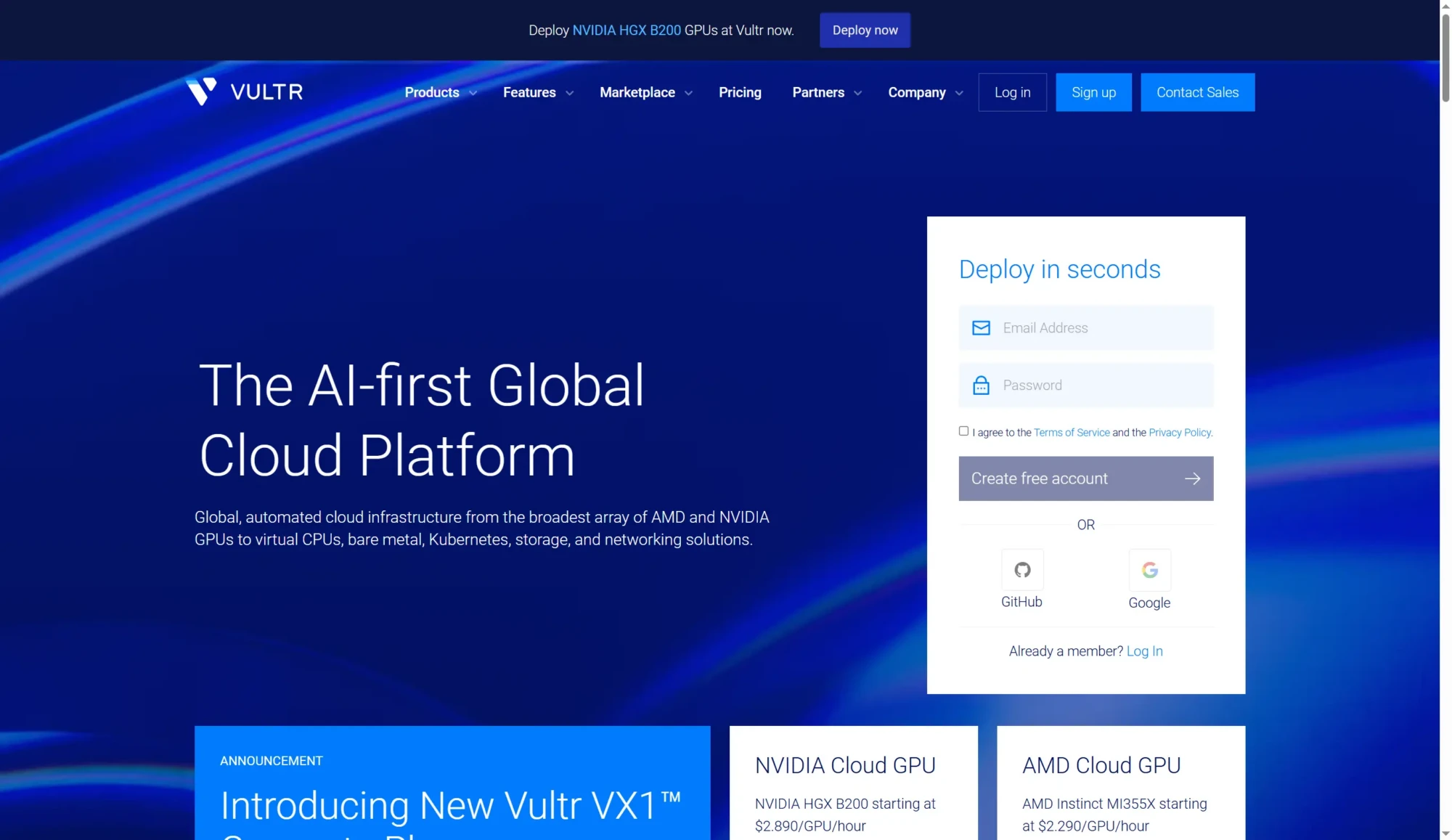 Vultr screenshot