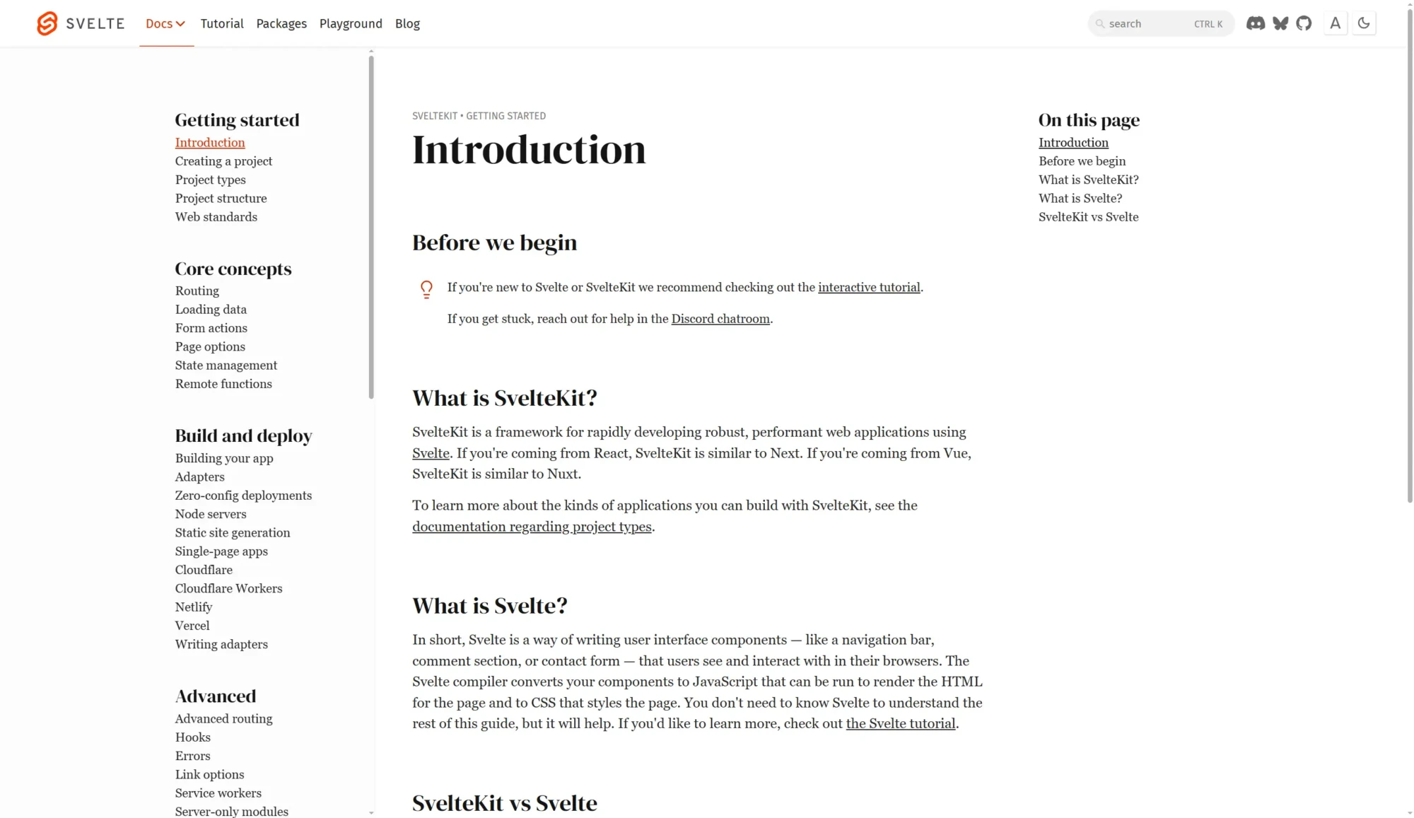 SvelteKit screenshot