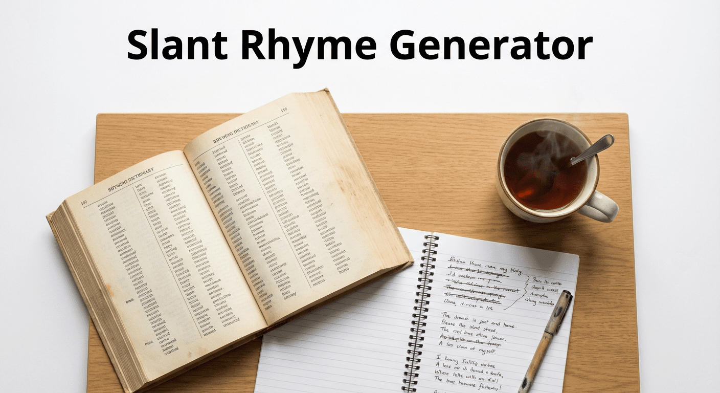 Slant Rhyme Generator