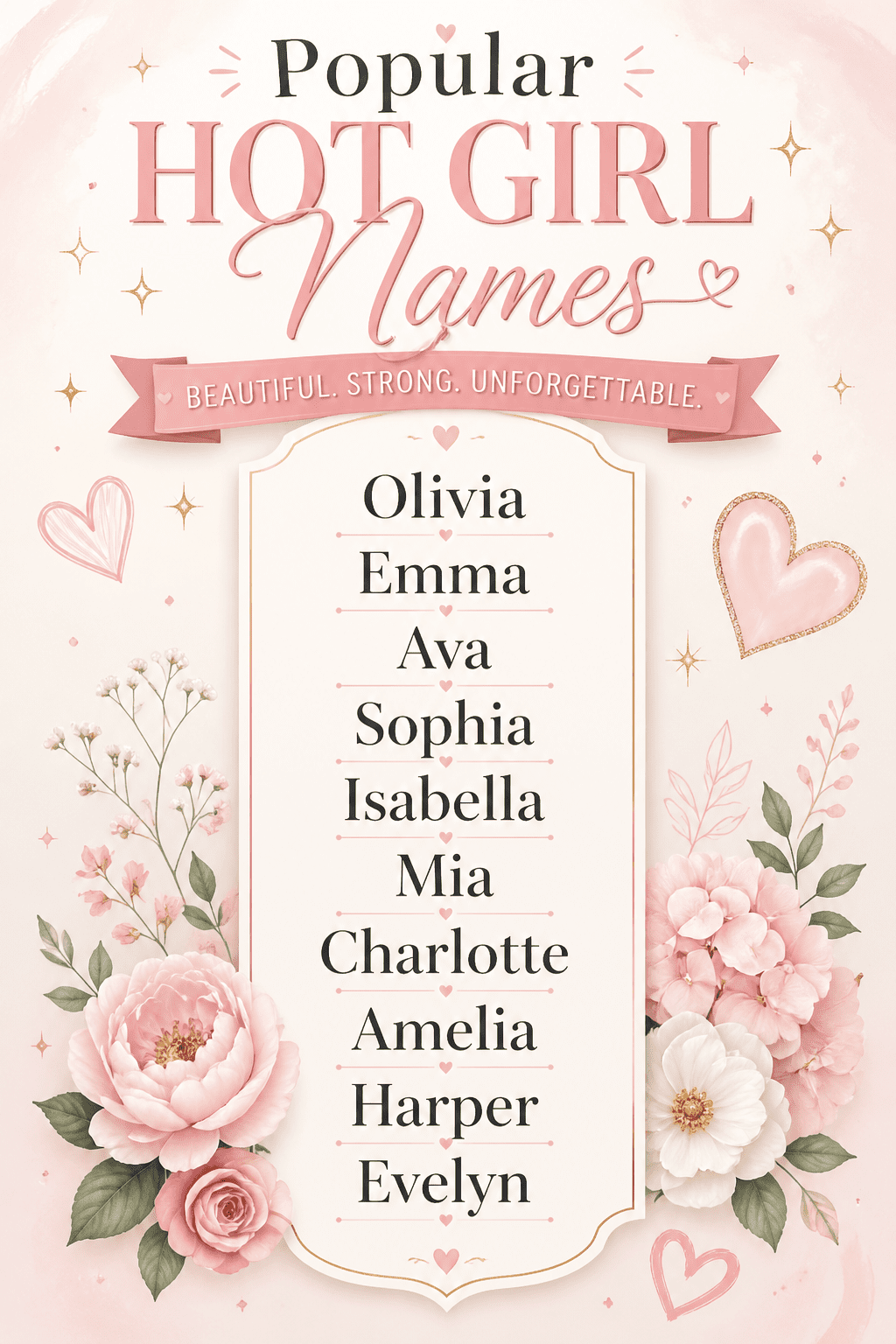 100 Hot Girl Names ideas and their meanings
